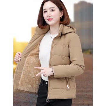 (免運)短款棉服女加絨冬季2026新款中年加厚外套洋氣棉襖顯瘦媽媽款棉衣