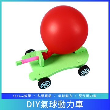 【商檢合格】 氣球動力車 DIY材料包 反作用力車 DIY氣球動力車 反沖小車 小學生科學實驗材料包