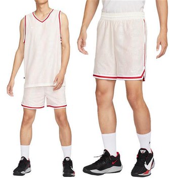 Nike NK DF DNA 6IN Short 男款 白色 運動 籃球褲 字母哥 網眼 短褲 FZ0828-133