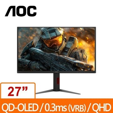AOC 艾德蒙 27型 4K QD-OLED 電競螢幕 Q27G4SD