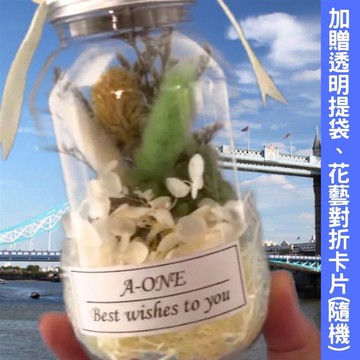 【A-ONE】告白花束 乾燥花束瓶 綠兔尾草 永生花 節日禮品 居家擺設 七夕情人節耶誕節禮物永生花 E款_廠商直送