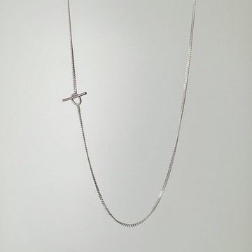 簡約 OT 鍊墜項鍊，純銀 OT 釦 (*僅項鍊，不含墜飾)