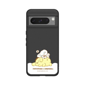 Pixel 8 Pro SolidSuit 黑 - 三麗鷗-布丁狗＆大耳狗綜合圖 Mix Characters - 慵懶系列-午後時光