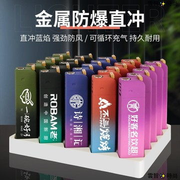 新款創意炫彩打火機✨專業【免費設計】金屬防爆防風打火機 耐用定製訂做 印字QR廣告打火機批發高檔創意打火機 彩印刻製