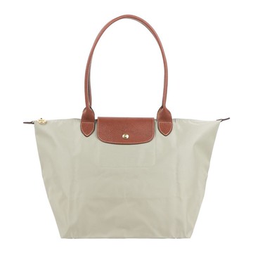 LONGCHAMP L號長把LE PLIAGE摺疊水餃包(小石子灰)