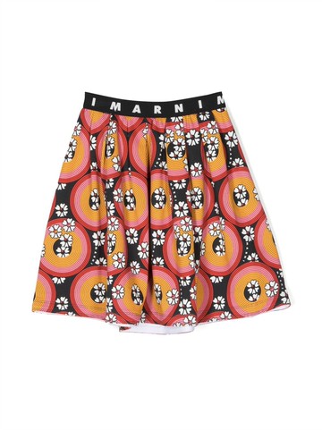 Marni Kids - abstract-print skirt - kids - Cotton - 14 yrs - Pink