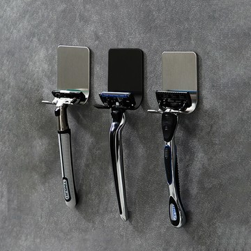 不鏽鋼刮鬍刀架 【D213】 免釘孔 剃鬚刀掛架 插頭掛勾 刮鬍刀掛鉤 刮鬍刀支架 雙掛鉤 浴室壁掛 金屬掛鉤 刮刀架 手機架 不銹鋼插頭架 金屬掛架 刮鬍刀架 衛浴用品 收納用品
