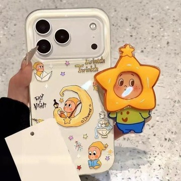 ✨雲海月亮船星星人支架蘋果17PRO/16手機殼iPhone13/11可愛手機保護殼