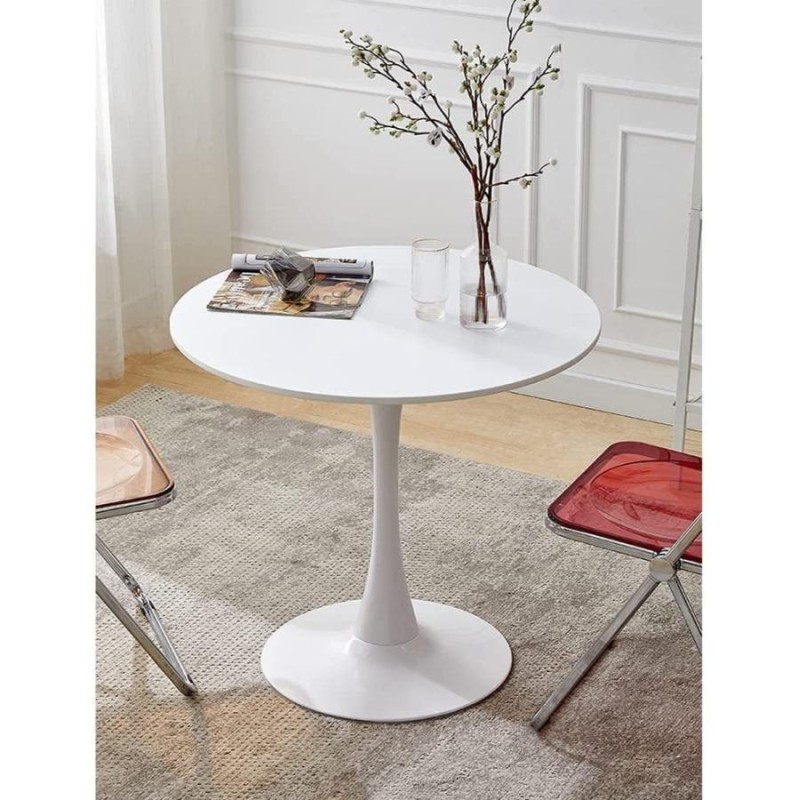 ダイニングテーブル 丸テーブル 白 幅60cm幅70cm幅80cm 組み立て簡単 
