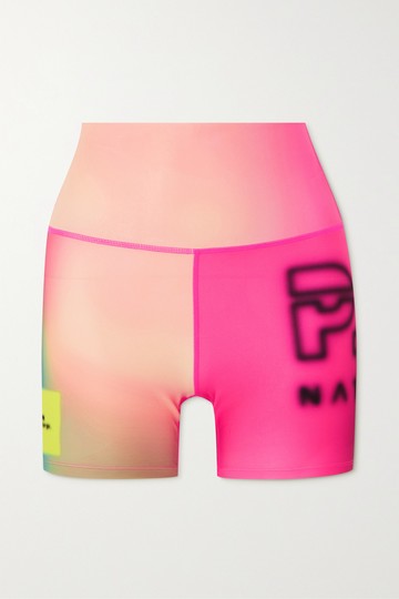 P.E NATION - Immersion Printed Stretch Recycled Cycling Shorts - Pink - xx small