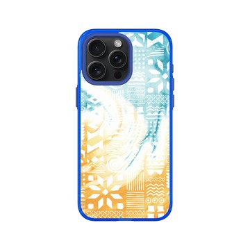 iPhone 15 Pro Max Clear 激光藍 - 花生騷 WasangShow - 海人圖騰沙色款