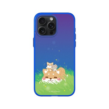 iPhone 15 Pro Max Clear 激光藍 - 柴語錄 Shiba Says - 頹在草地上的廢柴