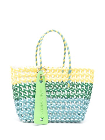 la milanesa - interwoven logo-charm tote bag - women - Polyethylene - One Size - Green
