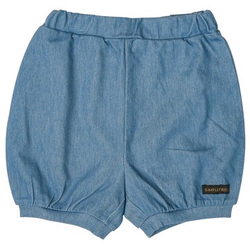 akachan honpo - 短褲-針織斜紋布-藍色