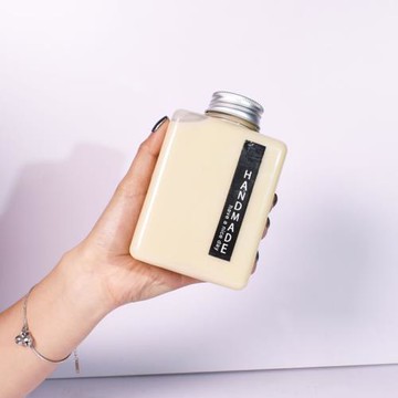 400ml扁方奶茶海底椰外賣飲料瓶