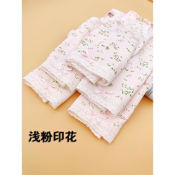 5條裝 米白印花高腰大碼女內褲高彈純棉透氣吸汗抗菌包臀胖媽咪