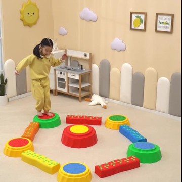 樹樁獨木橋幼兒園兒童感統訓練器材平衡運動觸覺平衡板木家用玩具