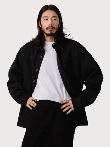 Relaxed Work Denim Jacket [Black]