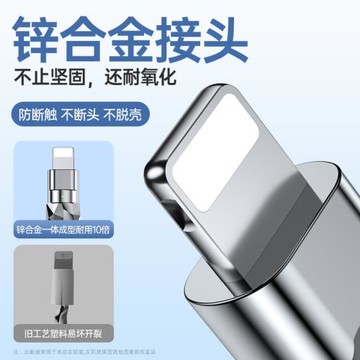 能適快充鋅合金數據線適用蘋果ipad iPhone14充電線13器11promax手機12車載PD30W平板8plus閃充XR加長XS超級
