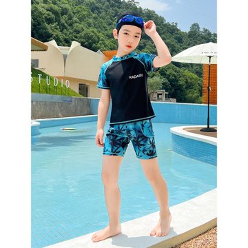 兒童泳衣男童中大童青少年分體男孩夏天2026新款泳裝泳褲速干套裝