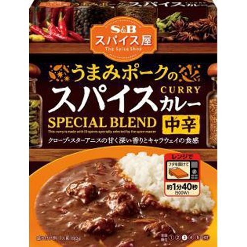 SB エスビー食品 スパイス屋 ポークのスパイスカレー中辛  6入