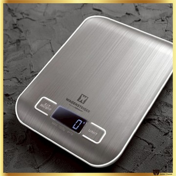 WAGENSTEIGER 數字廚房秤 1kg – 帶 LCD 和皮重功能的精密不銹鋼食品秤