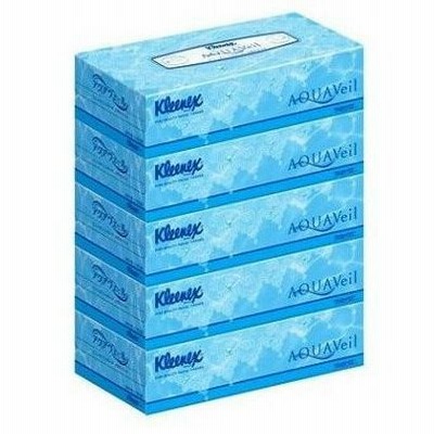 クリネックス 保湿ティッシュー アクアヴェール ５コパック 【お肌ケア専用　うるおいしなやかティシュー】