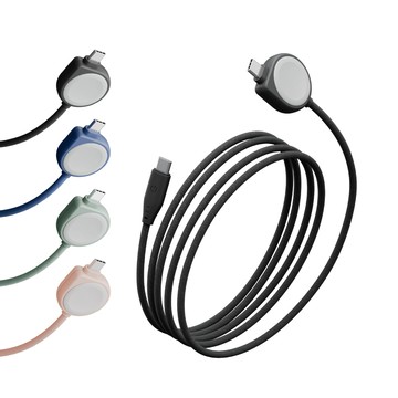 ENERGEA Flow Duo USB-C to USB-C+Apple Watch 二合一手錶充電線 1.5M
