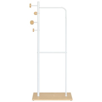 《HOPMA》風格造型衣架 台灣製造 直式衣帽架 曬衣架 吊衣雙掛桿-淺橡(漂流)木