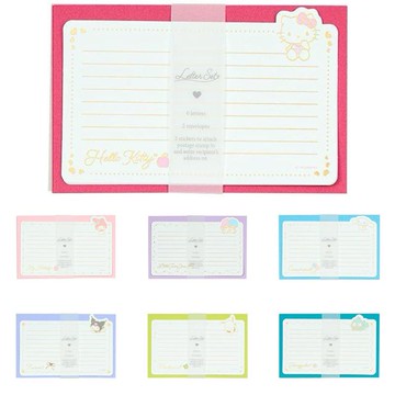 小禮堂 Sanrio 三麗鷗 萬用信紙組 (左下名字款) Kitty 美樂蒂 酷洛米 布丁狗 大耳狗