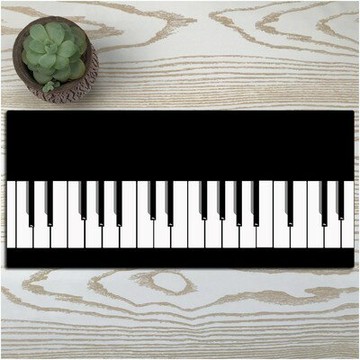 超大鎖邊太極八卦創意設計電子琴鍵鋼琴鍵鼠標墊