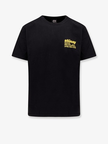 Cotton t-shirt with frontal print - STUSSY - gender_Man