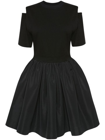 Alexander McQueen - cut-out mini dress - women - Cotton/Polyester - 38 - Black