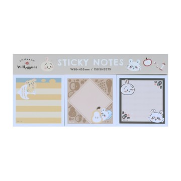 Sun-Star 吉伊卡哇歡樂時光便利貼 3入Set W50xH50mm  褐色之夢  50張  1組