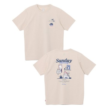 CHUMS Dry Sunday Morning Pocket T-Shirt 男 短袖上衣 米灰色 CH012761G057