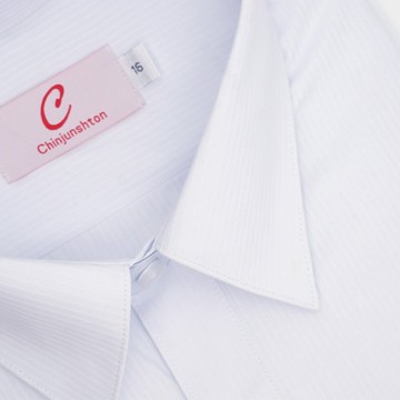 【CHINJUN】男士商務襯衫 抗皺加強 長袖 短袖 白底條紋款 520-14 s520-14