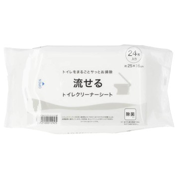 NITORI (網購限定)可沖入馬桶清潔濕巾 濕紙巾 24P(EC)