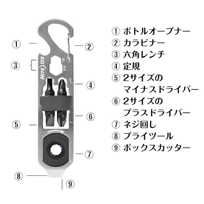 NITE IZE ナイトアイズ カラビナ 金具 ドゥーヒッキー ラチェットキーツール NI59210