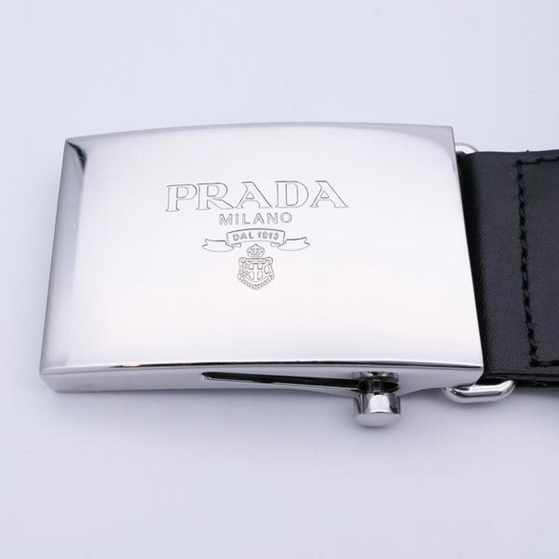 PRADA プラダ ADJUSTABLE FIT BELT 2CN003 NERO 黒 ロゴバックル ...