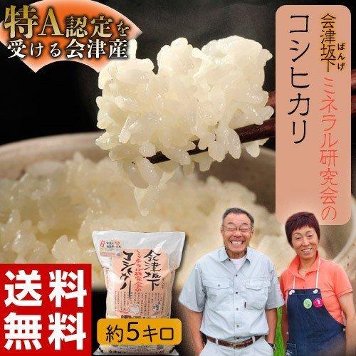 会津坂下ミネラル研究会『コシヒカリ』福島県産 白米 5kg 送料無料