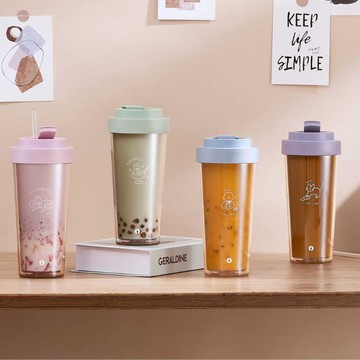 陪伴系列ECOZEN透明雙層隨行杯750ml Bubble Puppy