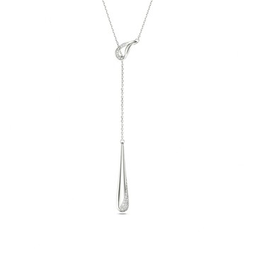SWAROVSKI 施華洛世奇 Classica Y字形淚珠造型925銀項鍊(5741221)