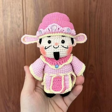 免運💯財神爺毛綫DIY鈎針 鈎織手工編織玩偶掛件材料包 送閨蜜禮物鑰匙扣 可愛玩偶掛件 毛綫手工編織diy材料包 鈎針鈎