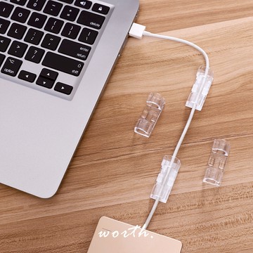 線材卡扣理線器【帶背膠 一組16入】有序收納 走線器 整線器 電線固定器