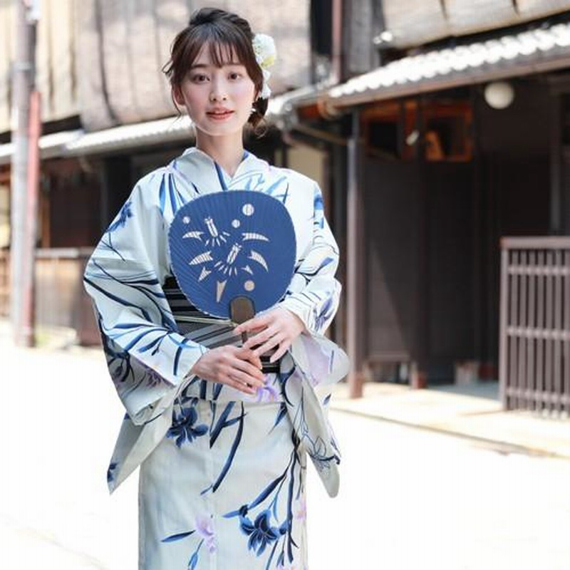 ふわり♪鹿の子に流水桜☆変り織り☆新品 浴衣セット 3点セット