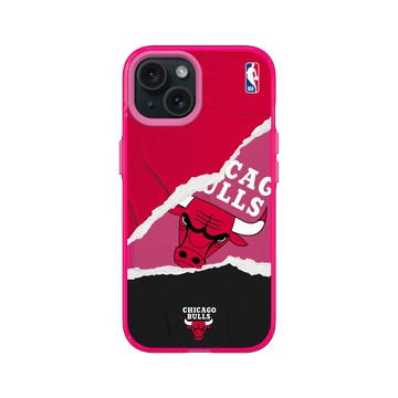 iPhone 15 Clear 粉漾桃 - NBA - 熱血系列-芝加哥公牛 Chicago Bulls - Sweat and Tears