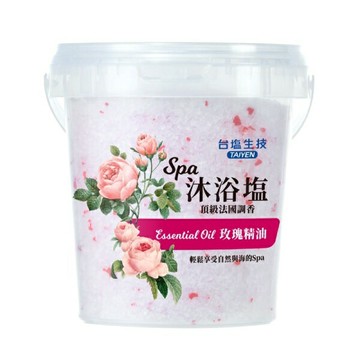 [免運] 台鹽 精油SPA沐浴鹽 -玫瑰（900g/罐）【居家生活便利購】