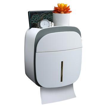 雙層紙巾盒 ABS材質  灰色  1個