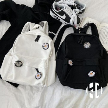 書包女韓版小雛菊校園簡約百搭背包男日系 雙肩包女【聚物優品】