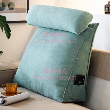 60cm 床頭靠墊靠枕抱枕軟包沙發靠背護頸床上可拆洗飄窗腰靠三角可調節【林之舍】